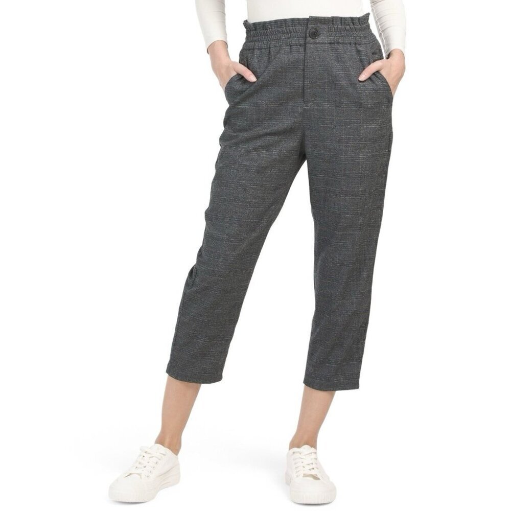 Zara Women's Pleated Trousers Cropped Straight Leg High Rise Gray Size XXS - NWT